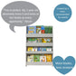 Tidy Books Bookcase With No Alphabet Pale Grey - Detail