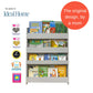 Tidy Books Bookcase With No Alphabet Pale Grey - Deatil