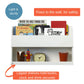 Tidy Books Bunk Bed Buddy, Bunk Bed Shelf, White - Detail