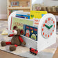 Tidy Books Clock Design Kids Book Storage Box White - Lifestyle