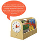 Tidy Books Clock Design Kids Book Storage Box Natural - Detail