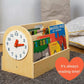 Tidy Books Clock Design Kids Book Storage Box Natural - Detail