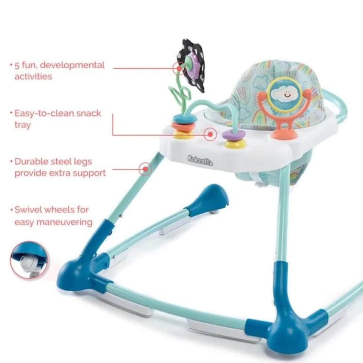 Kolcraft Tiny Steps Too 2-in-1 Walker - Detail