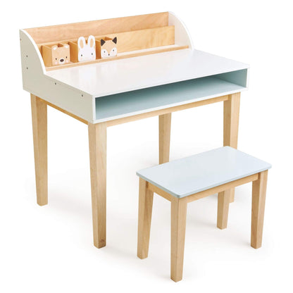 Tender Leaf Desk and Chair on a white background