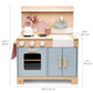 Tender Leaf Home Kitchen with measurements on a white background