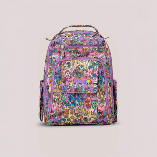 tokidoki Be Right Back Diaper Backpack on a light gray background