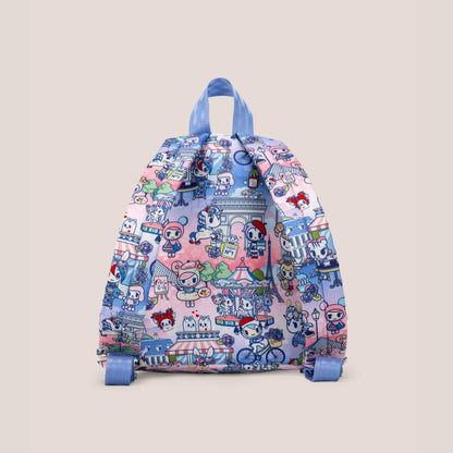 Back View of tokidoki Everyday Mini Backpack - C'est la vie à Paris
