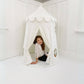 Girl Playing inside Domestic Objects Tower Tent White