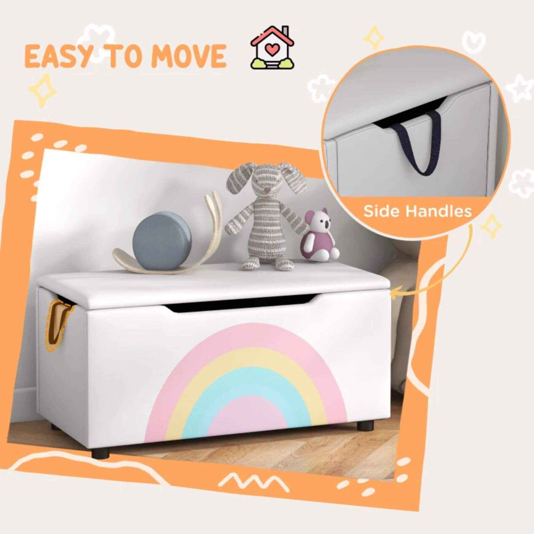 Qaba Toy Box Chest White