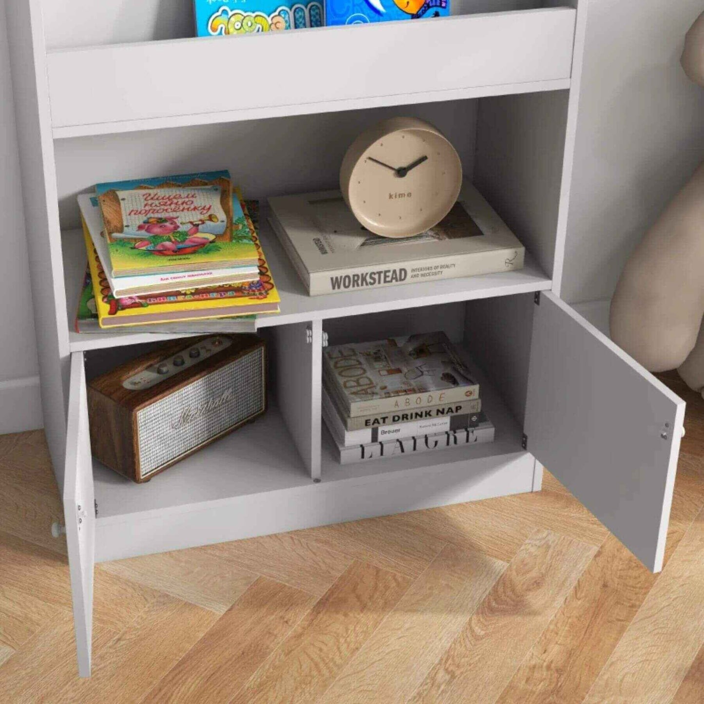 Detail of Qaba Toy Storage Cabinet Grey