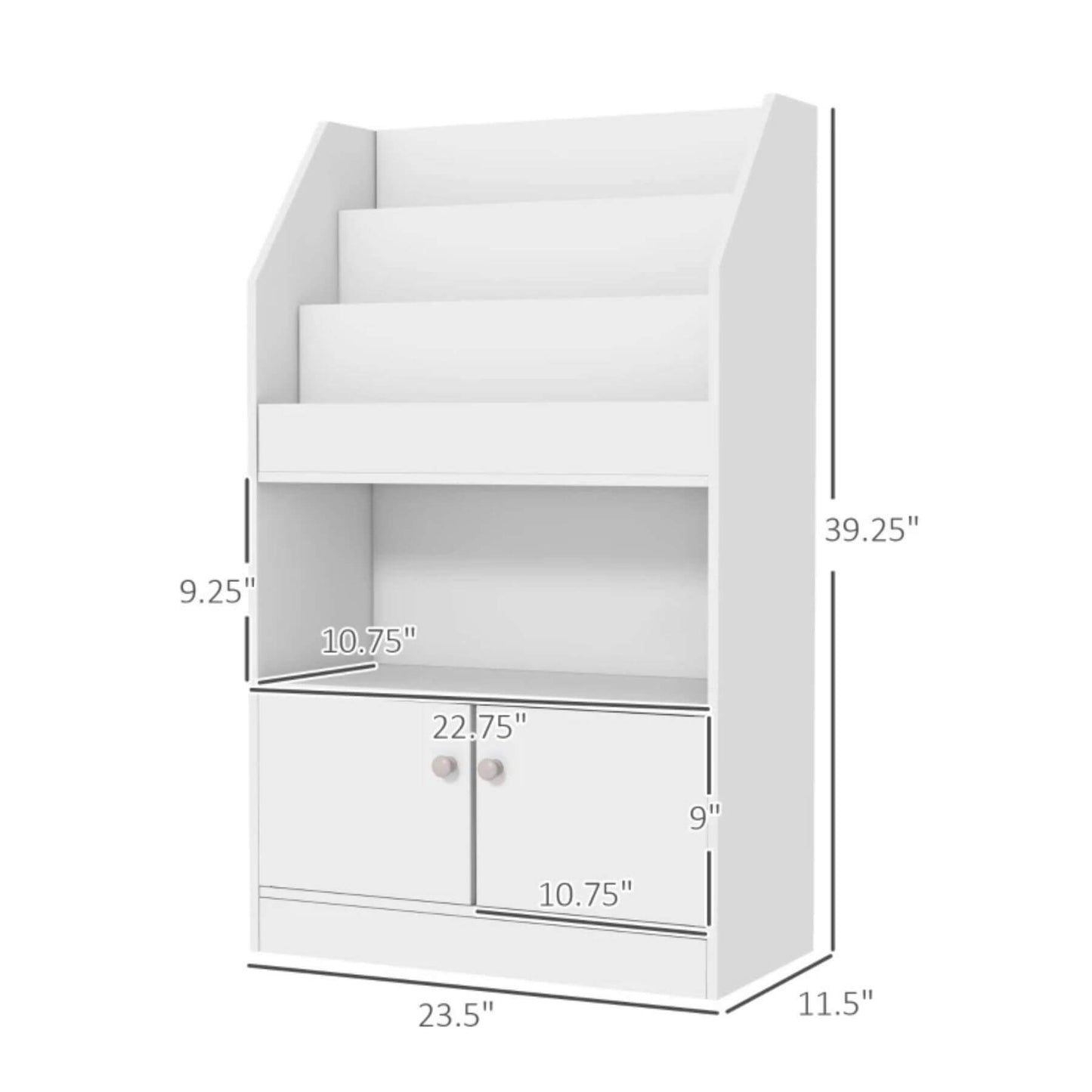 Qaba Toy Storage Cabinet White