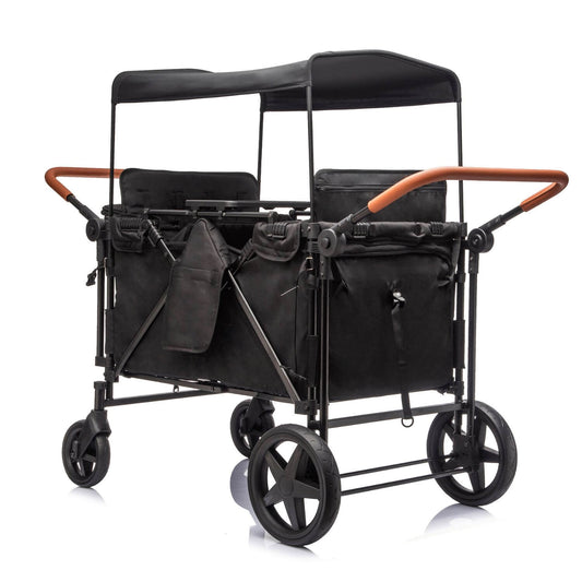 ToyRides Elite Wagon Stroller with 4-Seater - Black