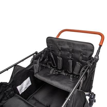 Close-up of ToyRides Elite Wagon Stroller with 4-Seater - Black