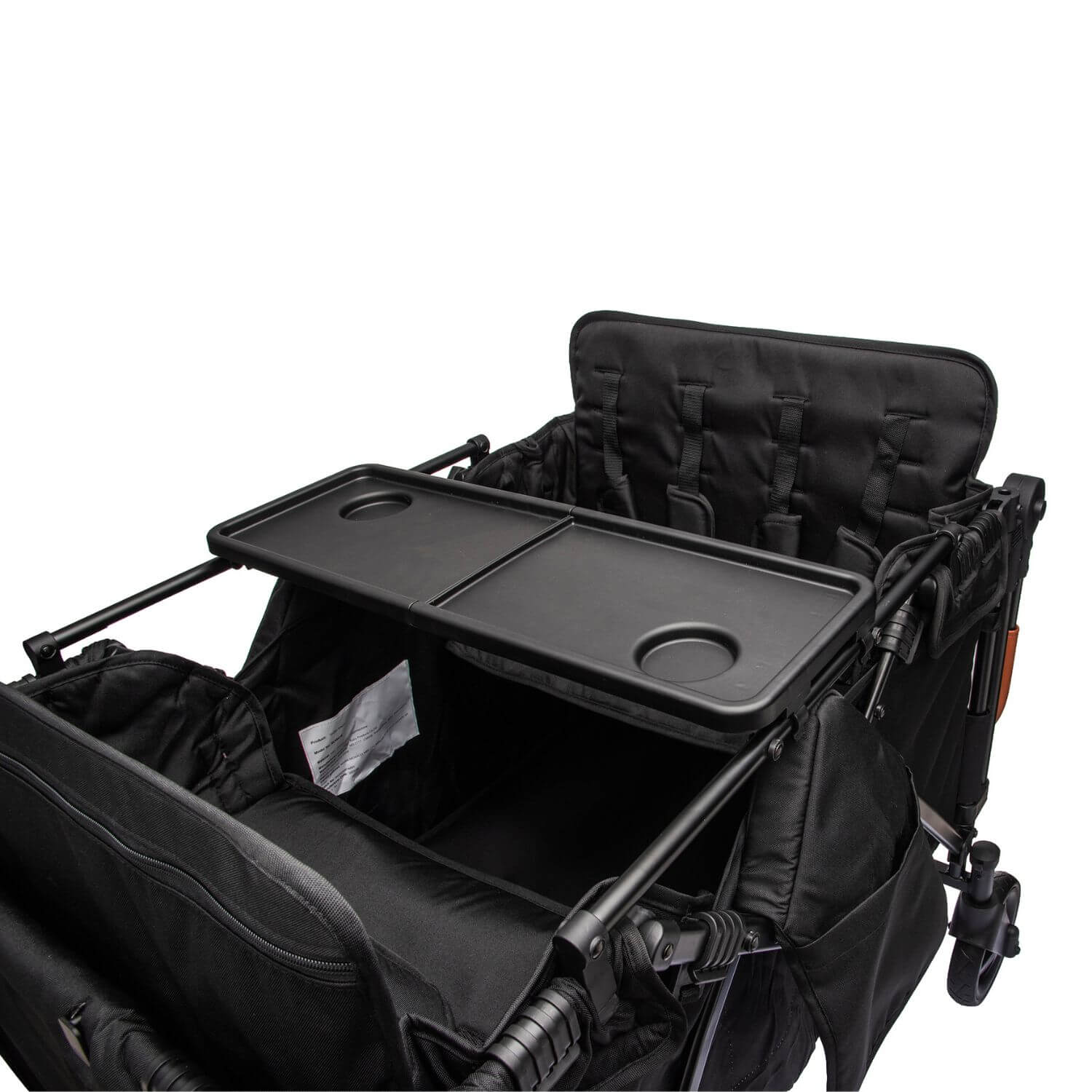 Close-up of ToyRides Elite Wagon Stroller with 4-Seater - Black