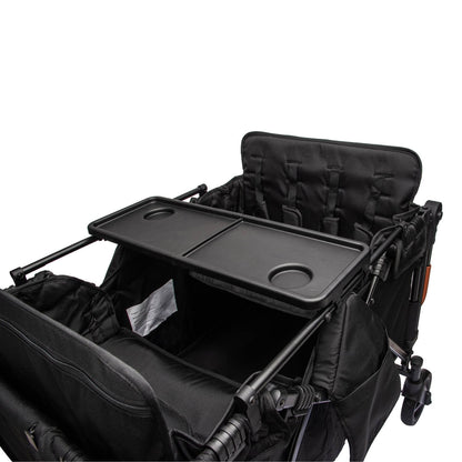 Close-up of ToyRides Elite Wagon Stroller with 4-Seater - Black