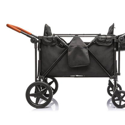 ToyRides Elite Wagon Stroller with 4-Seater - Black
