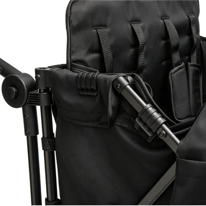 Close-up of ToyRides Elite Wagon Stroller with 4-Seater - Black