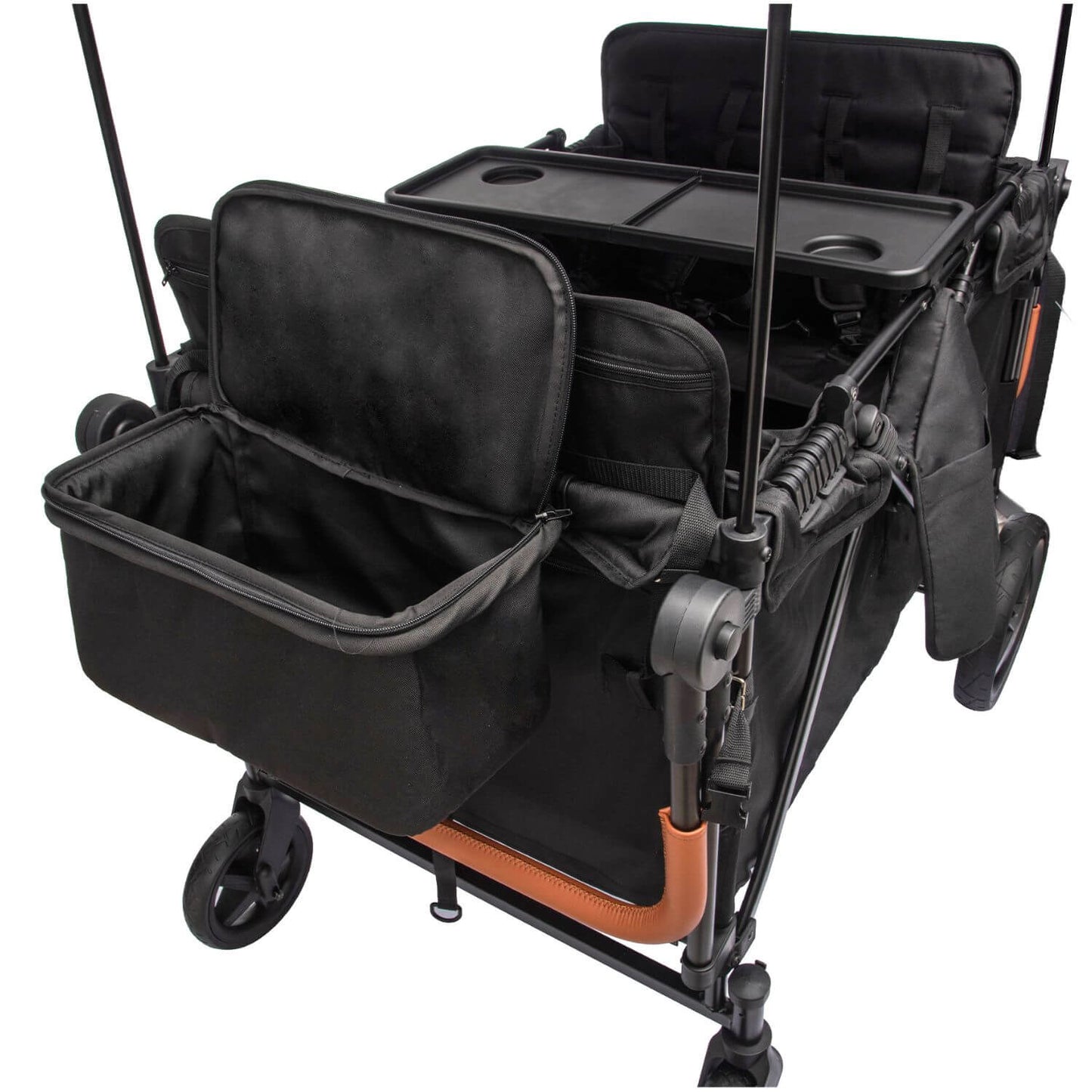 ToyRides Elite Wagon Stroller with 4-Seater - Black