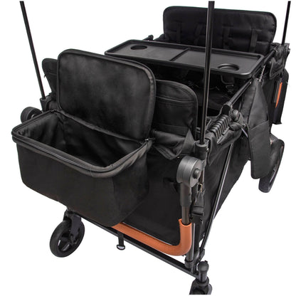 ToyRides Elite Wagon Stroller with 4-Seater - Black