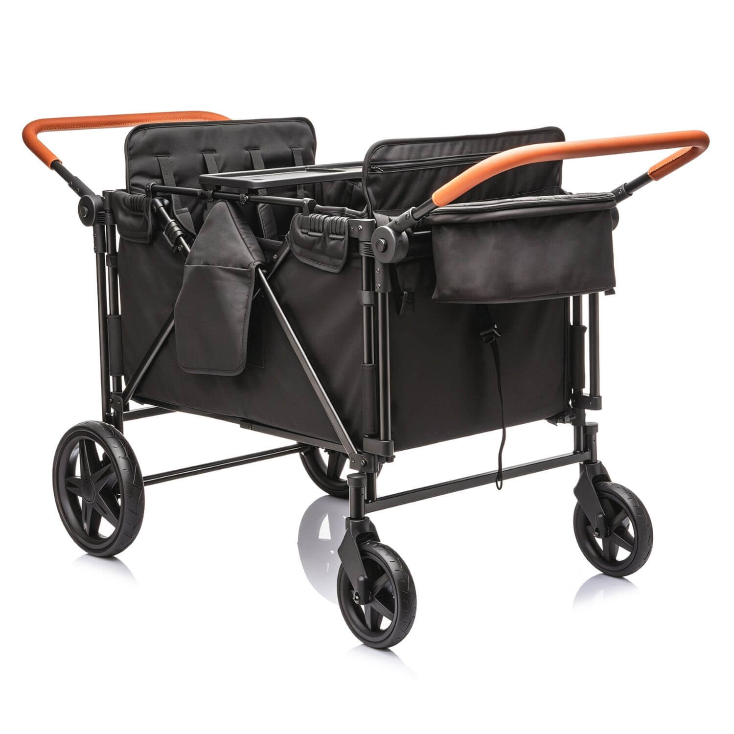 ToyRides Elite Wagon Stroller with 4-Seater - Black
