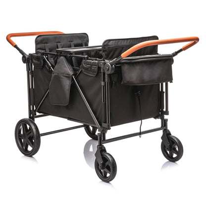 ToyRides Elite Wagon Stroller with 4-Seater - Black