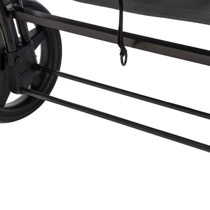 Close-up of ToyRides Elite Wagon Stroller with 4-Seater - Gray