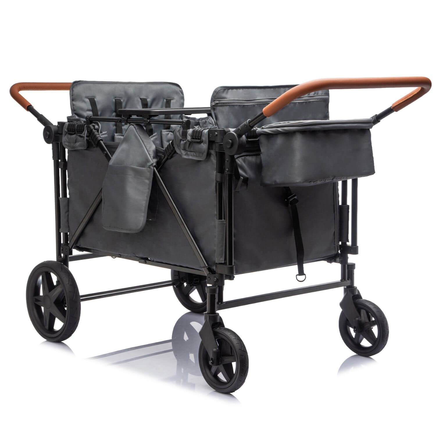 ToyRides Elite Wagon Stroller with 4-Seater - Gray