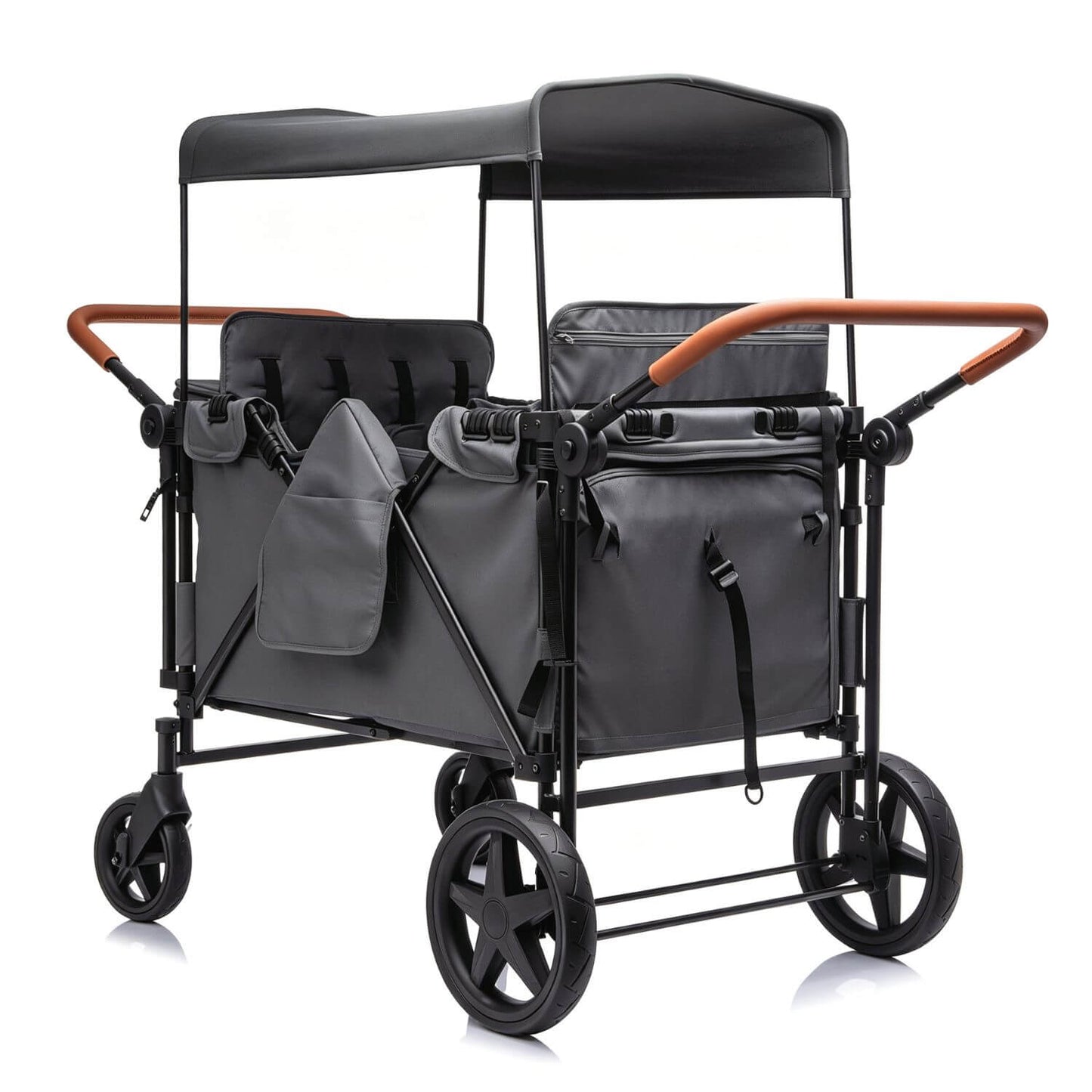 ToyRides Elite Wagon Stroller with 4-Seater - Gray