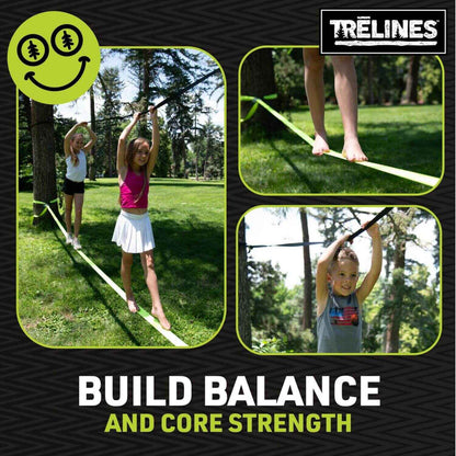 Kids Playing Trelines Classic Slackline 50ft
