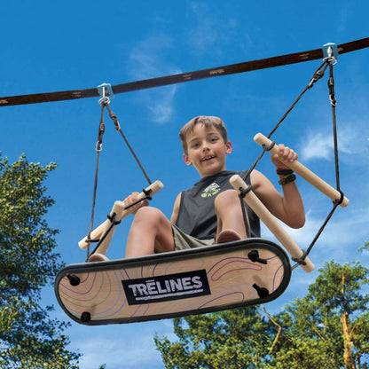 Boy Playing Trelines Treboard Surfin' Swing