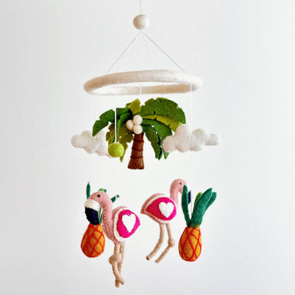 Ganapati Crafts Co. Felt Baby Mobile - Tropical Trio
