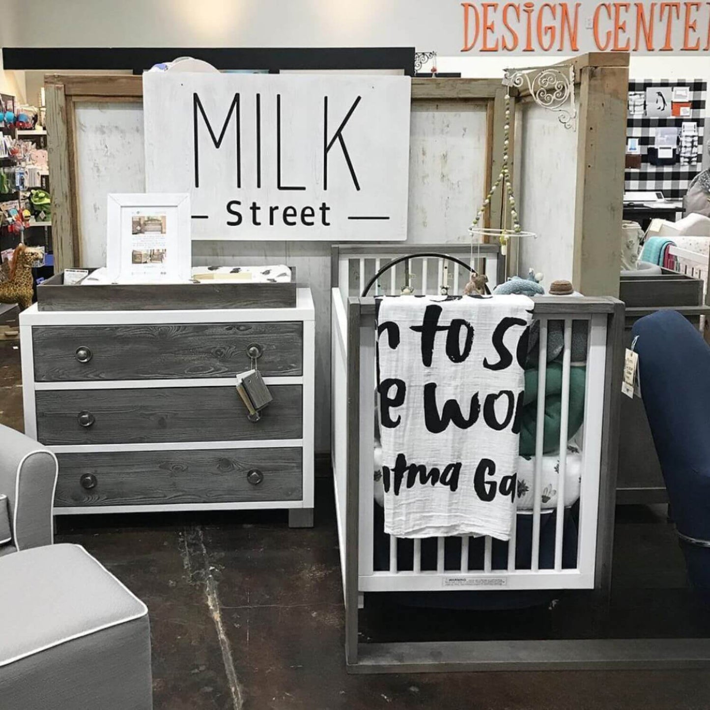 Milk Street Baby True 3 Drawer Dresser Mud with Snow - Lifestyle
