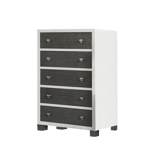 Milk Street Baby True 5 Drawer Chest Mud with Snow