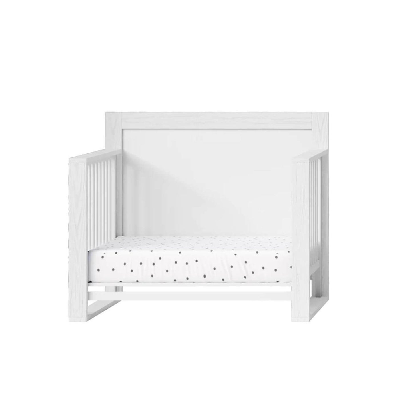 Milk Street Baby True 4-in-1 Convertible Crib Snowstorm - Converted to a Daybed