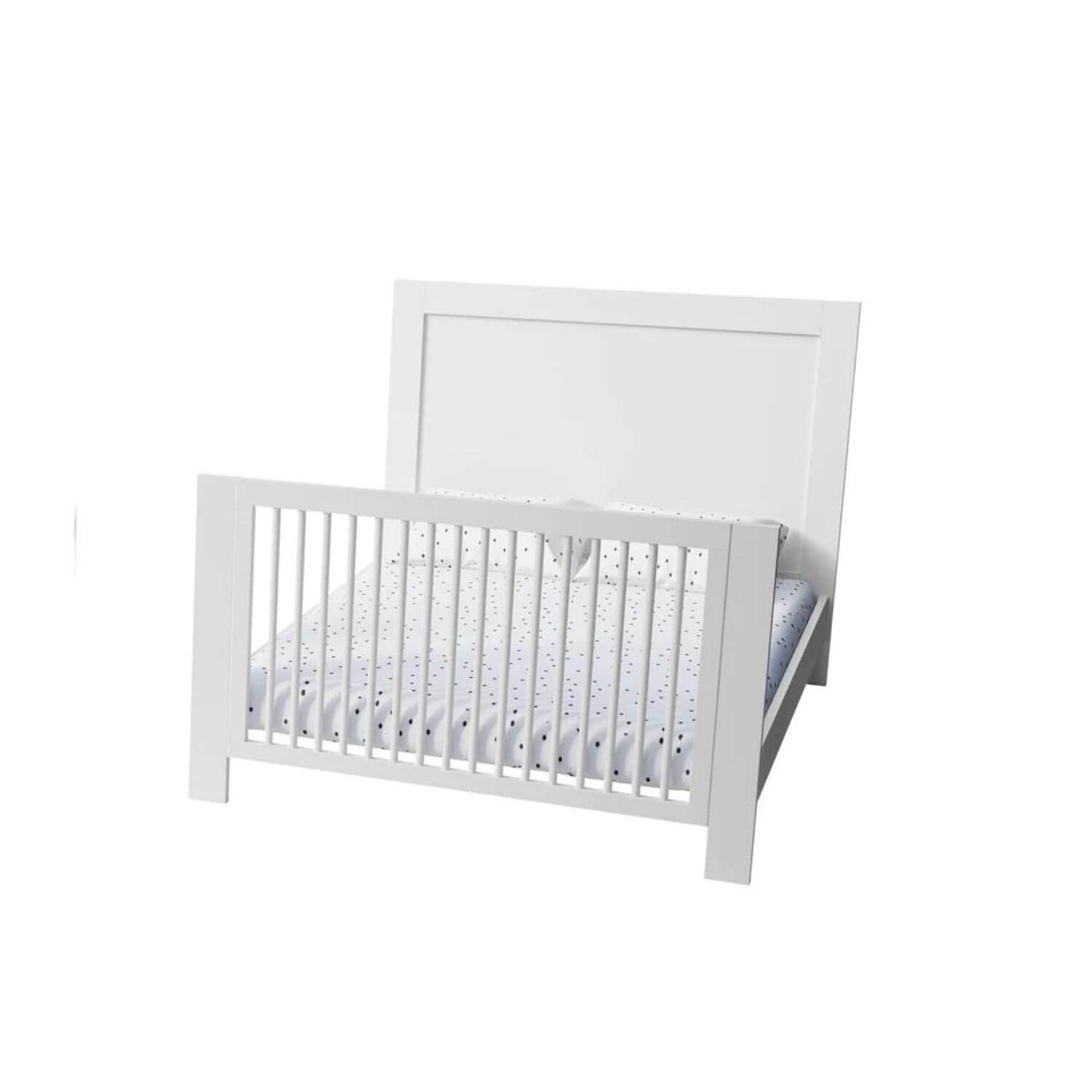 Milk Street Baby True 4-in-1 Convertible Crib Snowstorm - Converted to a Full Bed