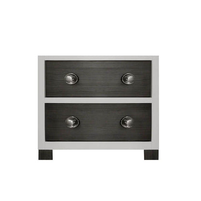 Milk Street Baby True 2 Drawer Nightstand Mud with Snow
