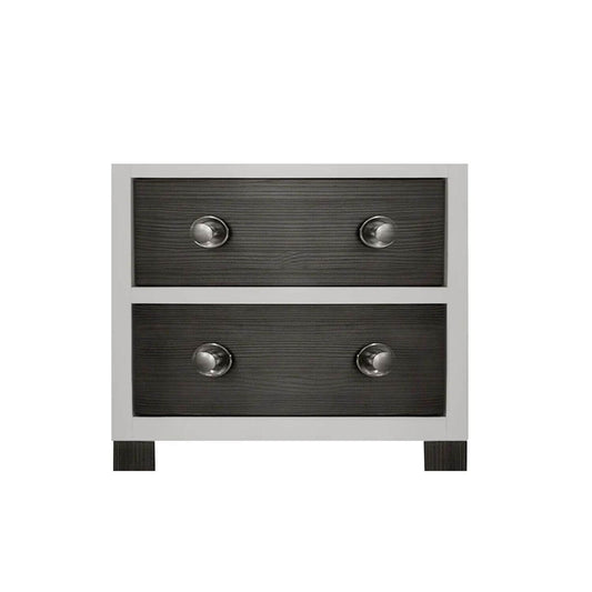 Milk Street Baby True 2 Drawer Nightstand Mud with Snow