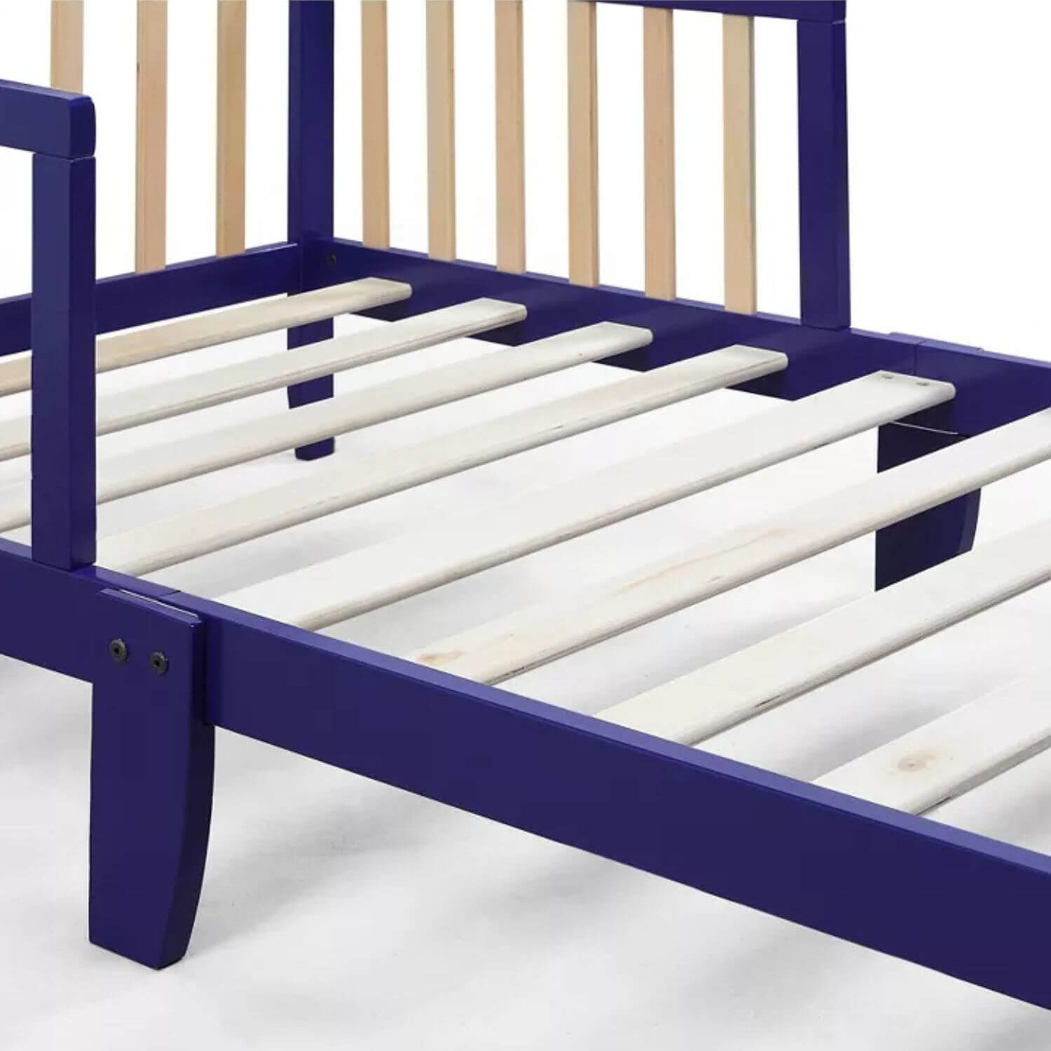 Detail of Twain Toddler Bed Blue/Natural