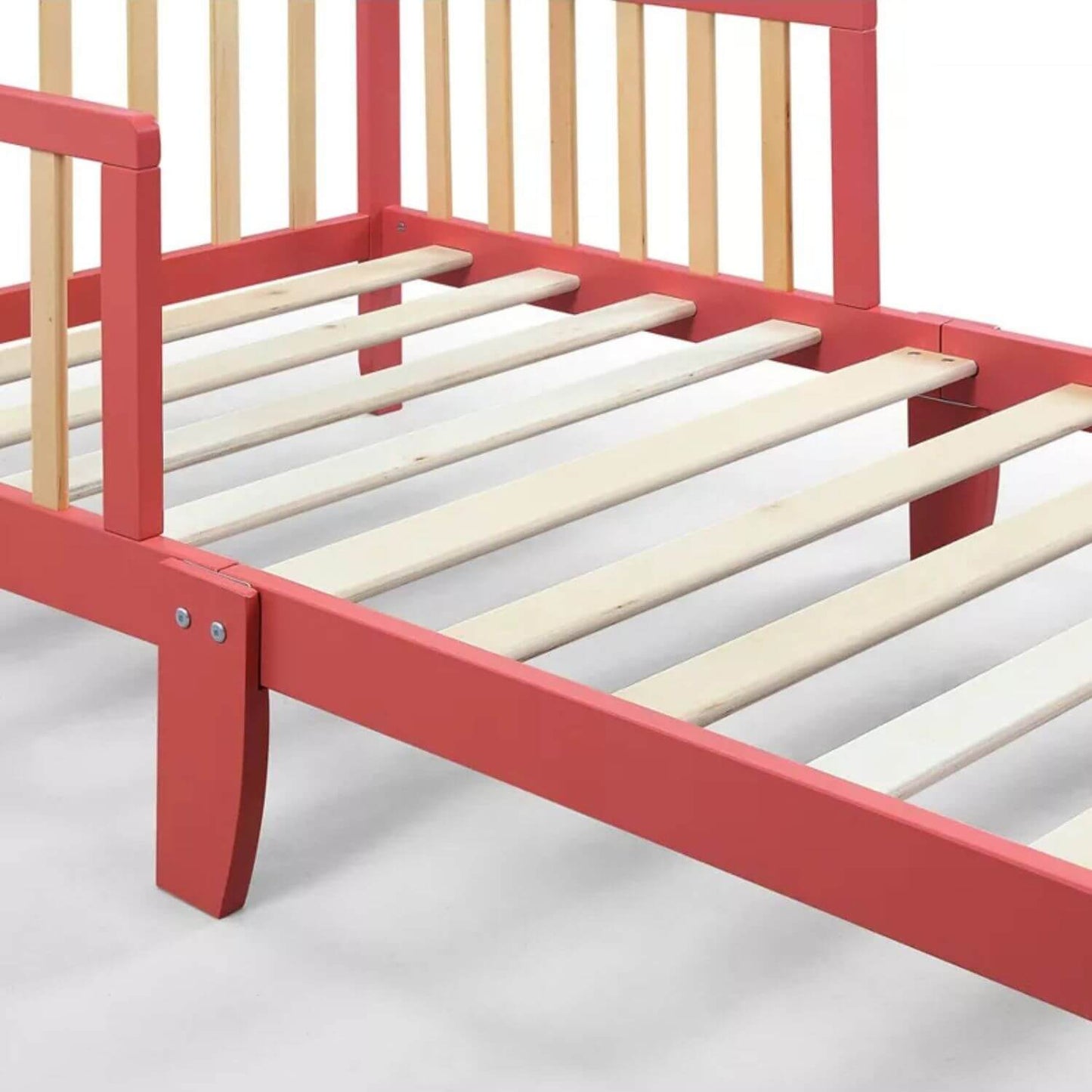 Detail of Twain Toddler Bed Coral/Natural