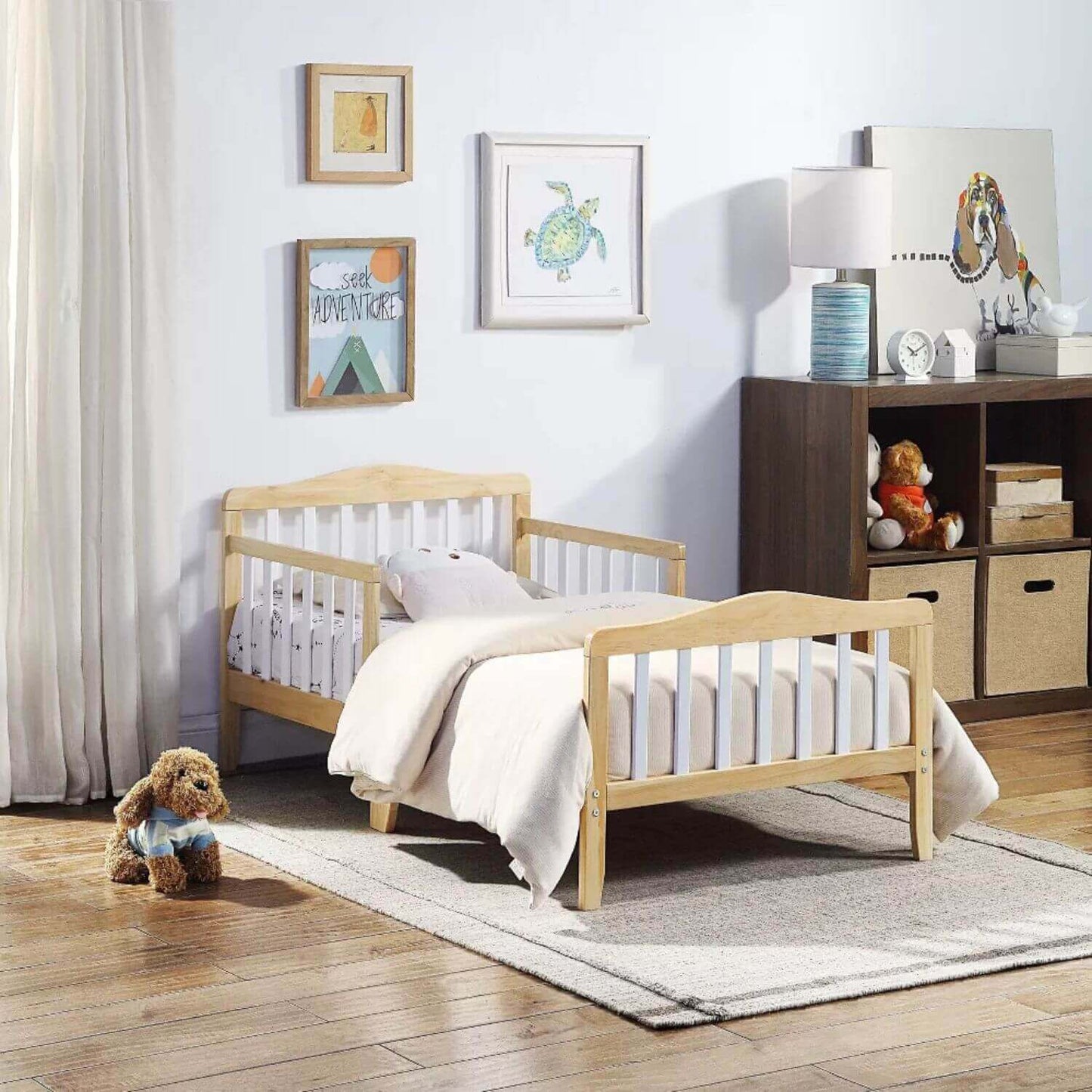 Twain Toddler Bed Natural/White