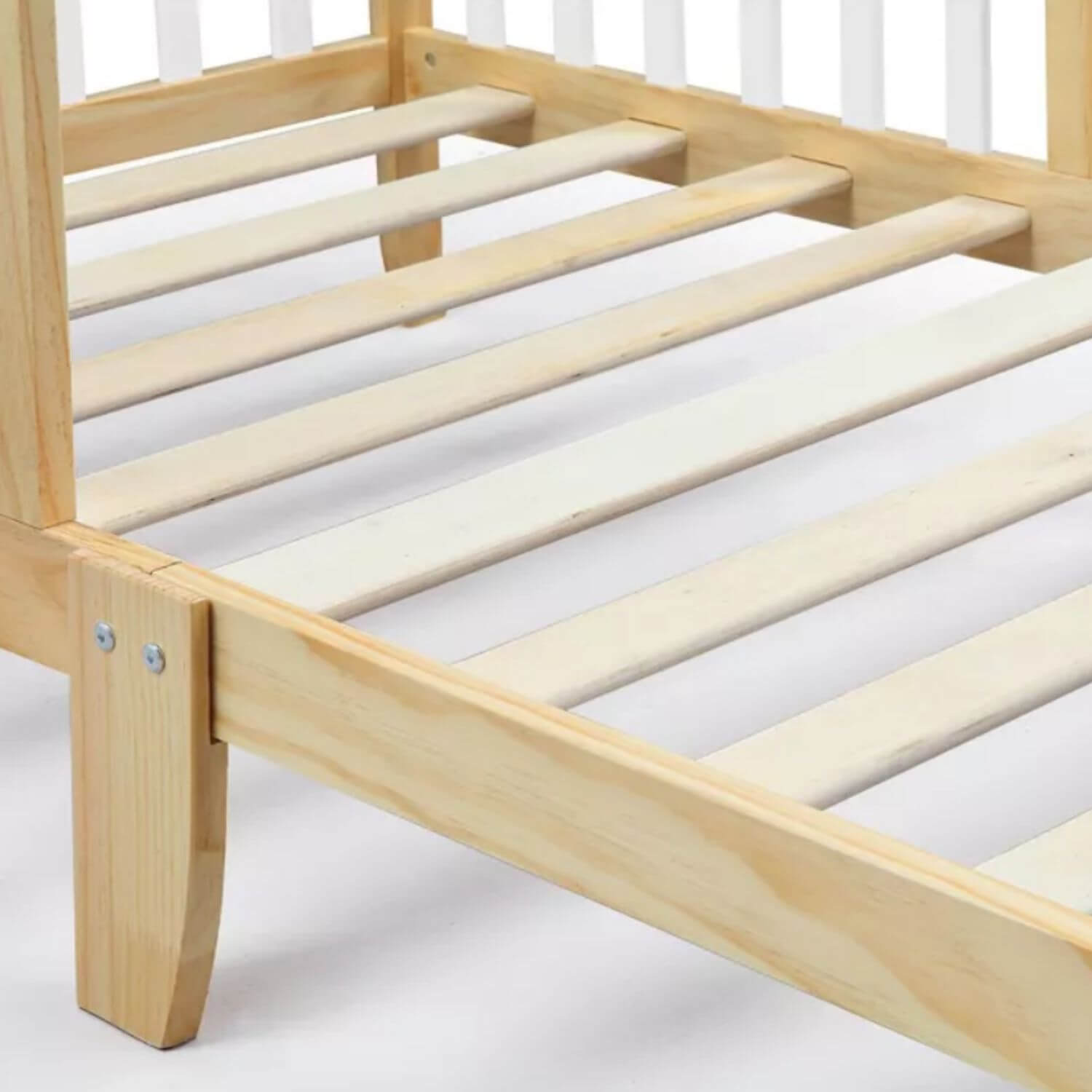 Detail of Twain Toddler Bed Natural/White