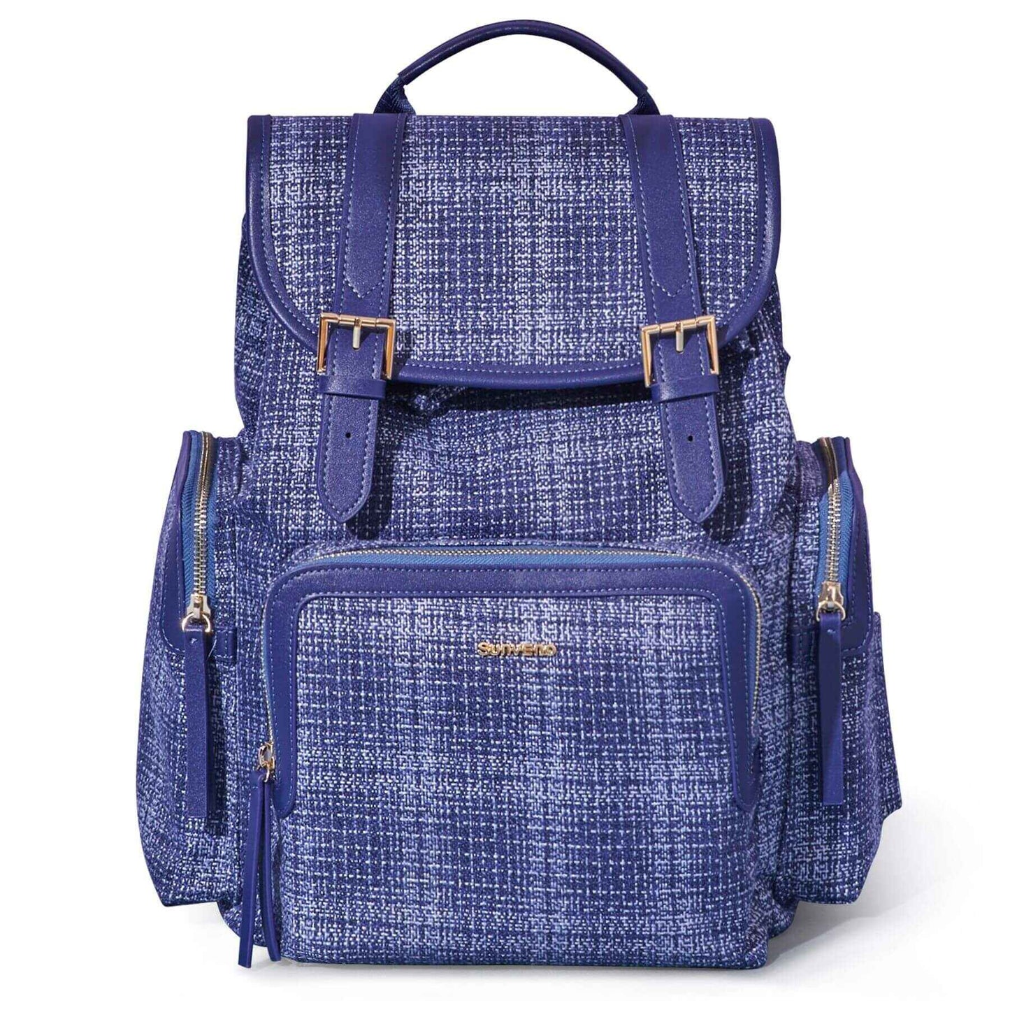Sunveno Tweed Diaper Backpack Blue