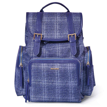 Sunveno Tweed Diaper Backpack Blue