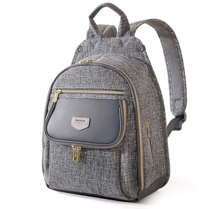 Sunveno Tweed Luxe Diaper Bag Backpack - Gray