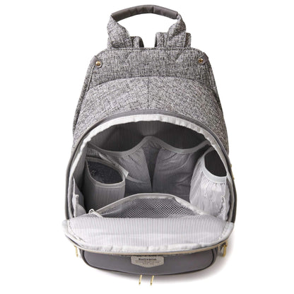 Open Sunveno Tweed Luxe Diaper Bag Backpack - Gray