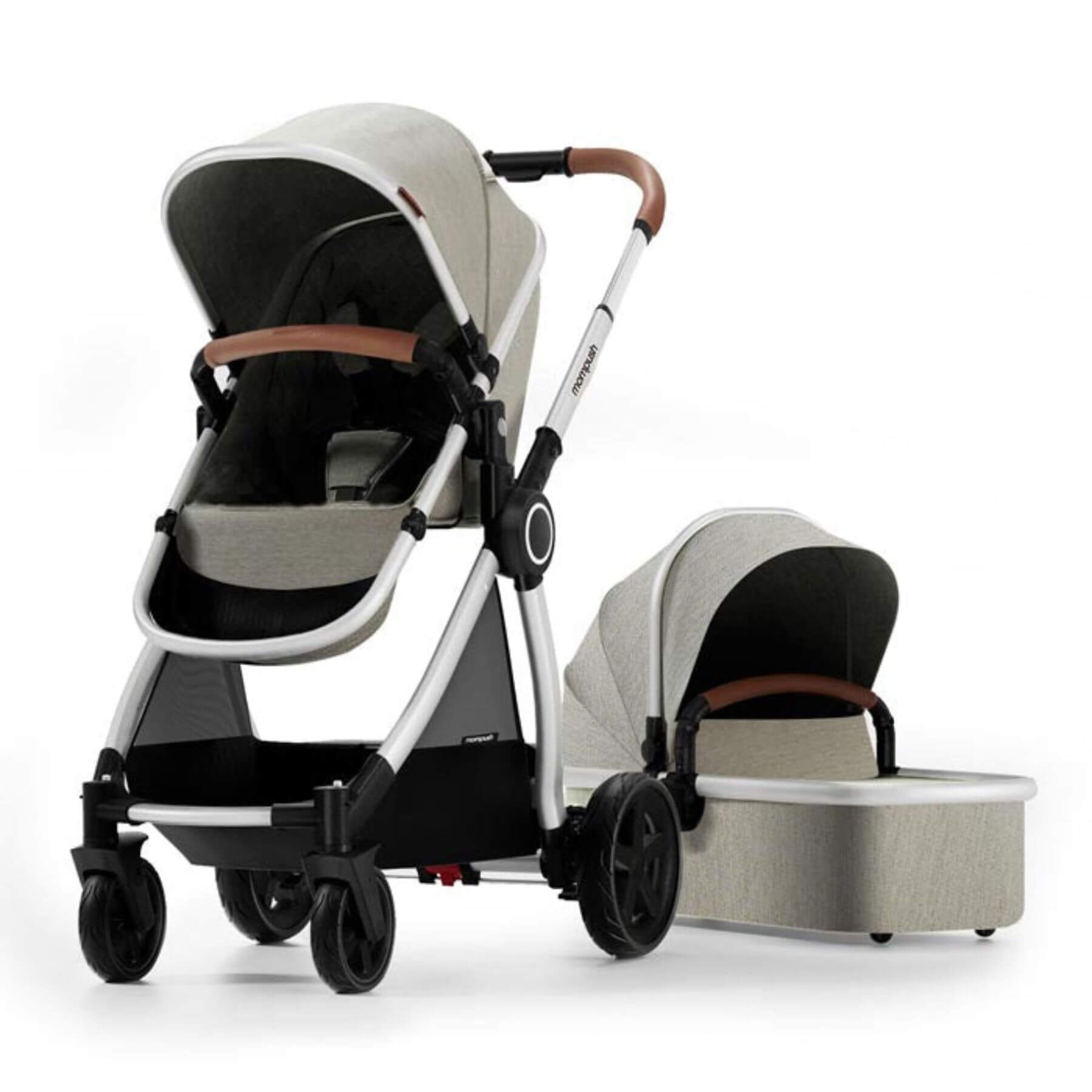 Mompush Ultimate 2 Stroller with Bassinet Beige