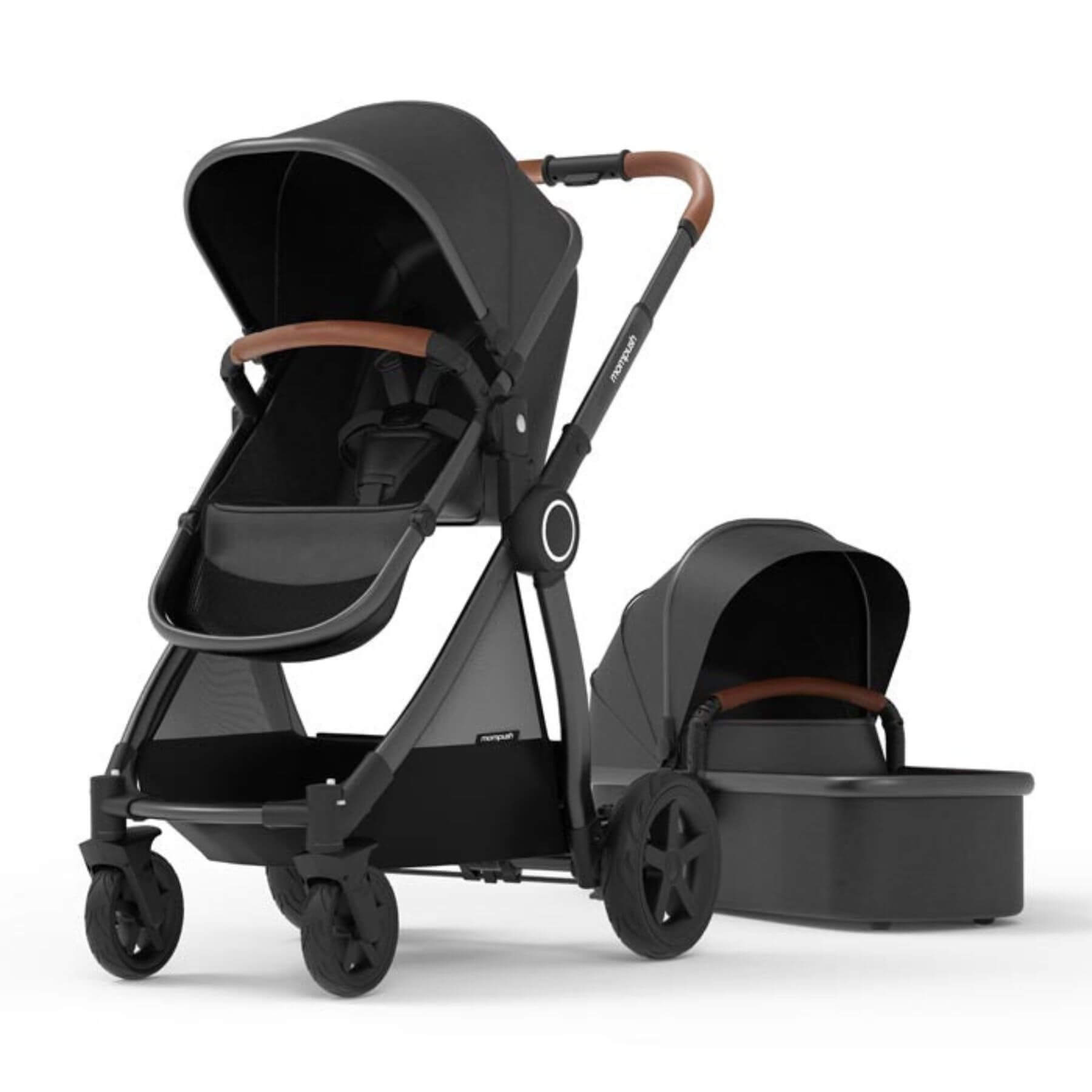 Mompush Ultimate 2 Stroller with Bassinet Black