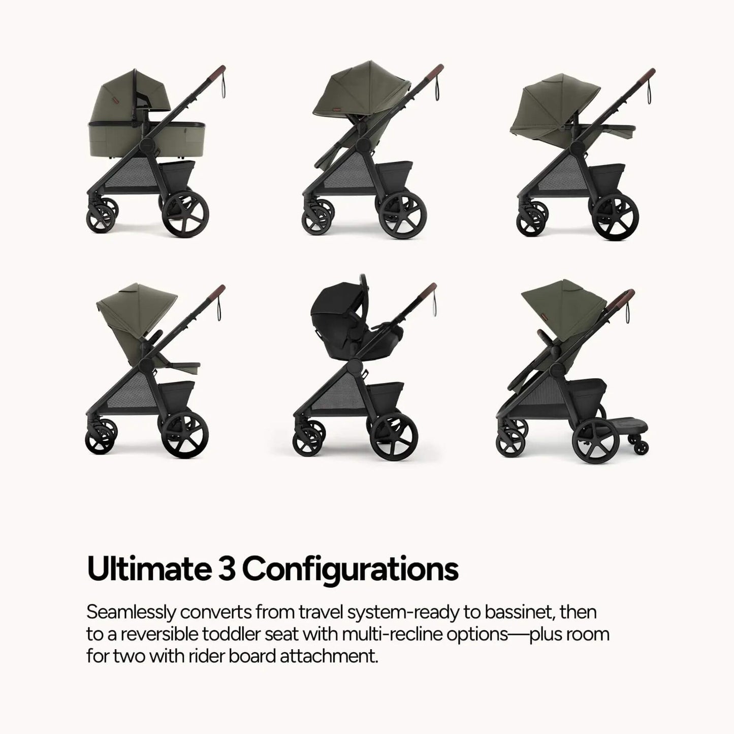 Mompush Ultimate 3 - Forest with multiple configurations on a white background