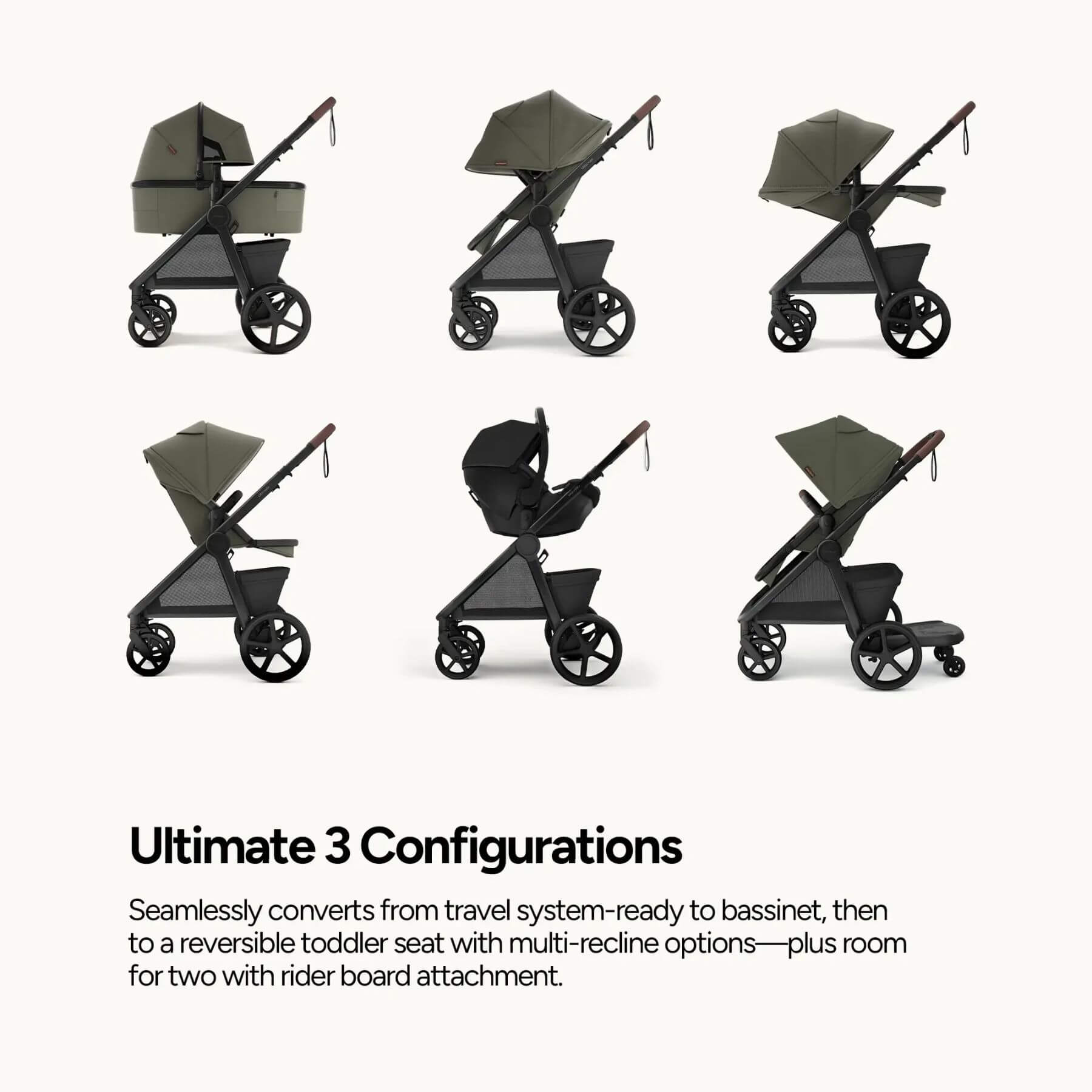 Mompush Ultimate 3 - Forest with multiple configurations on a white background