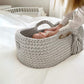 Mom & Baby w/ Unique Love Design Baby Basket Moon Gray